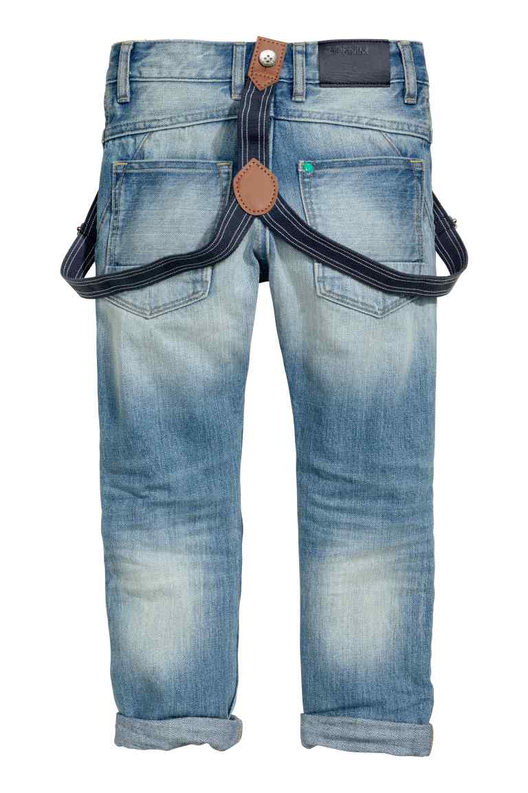 Tapered Jeans with braces